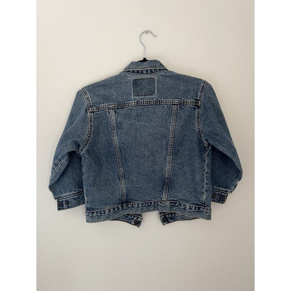 Vintage Orange tab Levis Kids 80s 90s denim trucker jacket little levis - Picture 7 of 8